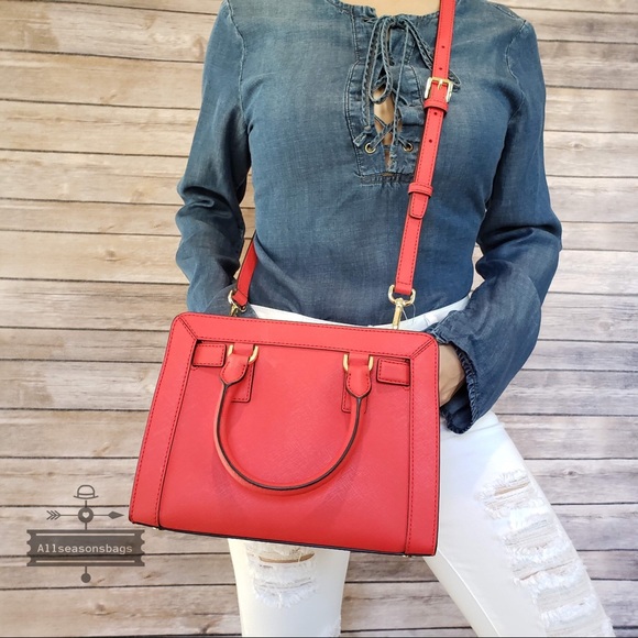 NWT Michael Kors Dillon Satchel Dark Sangria Bag - Picture 7 of 8